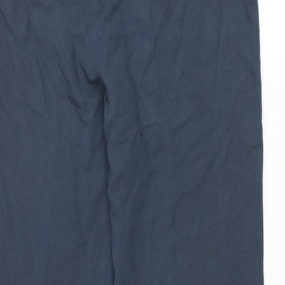 Planet Womens Blue Polyester Trousers Size 30 in L30 in Regular Zip