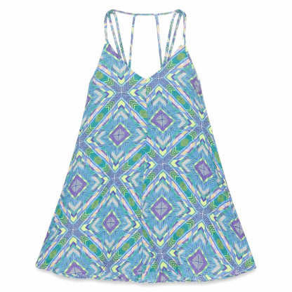 Next Womens Multicoloured Geometric Viscose A-Line Size 14 V-Neck Pullover