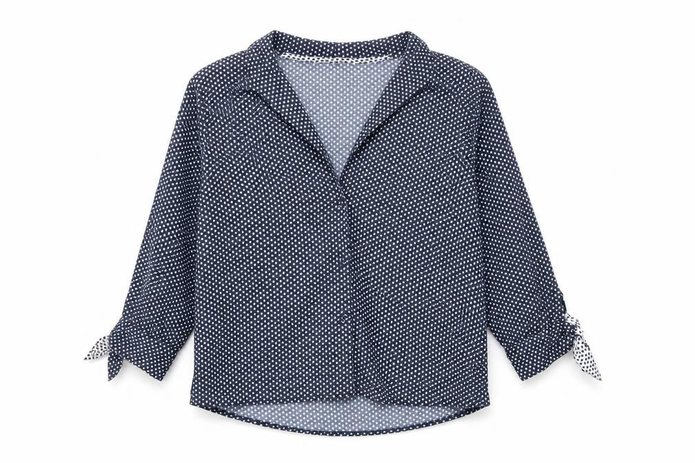 Nine Womens Blue Polyester Basic Button-Up Size 10 Collared