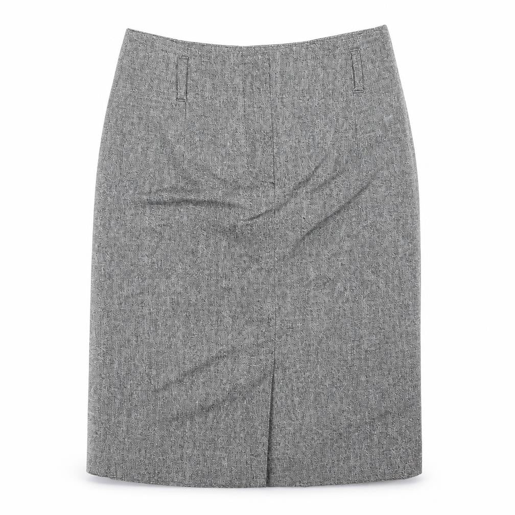 Minuet Womens Grey Polyester A-Line Skirt Size 12 Zip