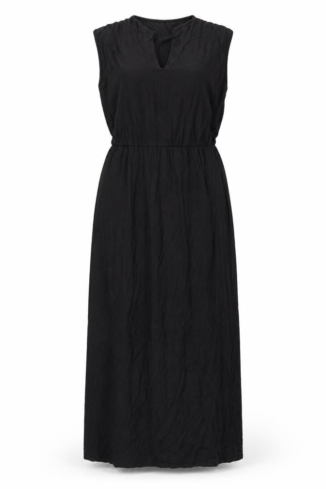 Oasis Womens Black Viscose Maxi Size S V-Neck Pullover