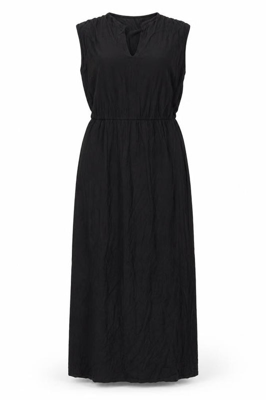 Oasis Womens Black Viscose Maxi Size S V-Neck Pullover