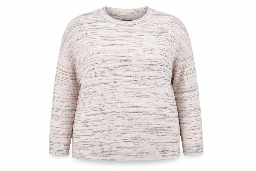Marks & Spencer Womens Pink Crew Neck Polyester Pullover Jumper Size 24