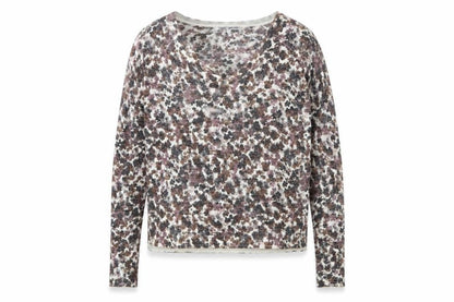 Next Womens Multicoloured V-Neck Geometric Acrylic Pullover Jumper Size 6