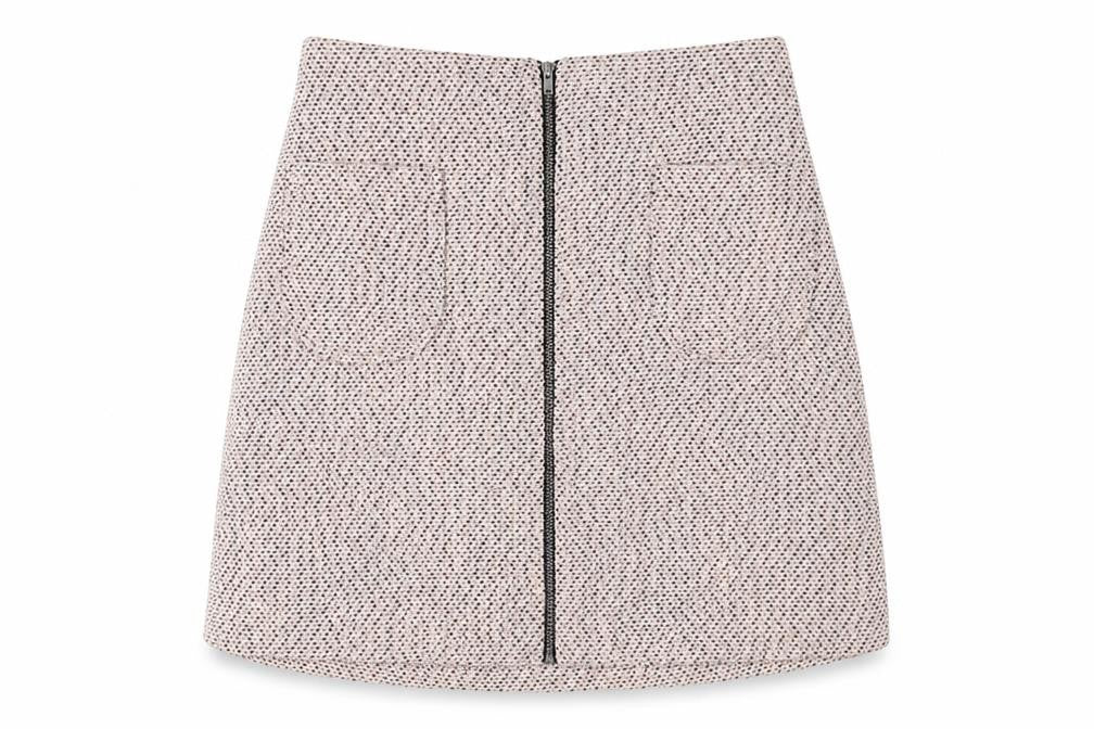 New Look Womens Pink Geometric Cotton A-Line Skirt Size 8 Zip