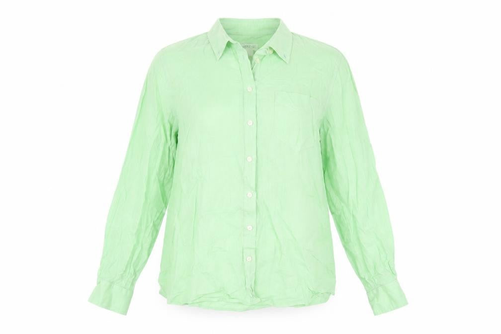 Orvis Womens Green Cotton Basic Button-Up Size 14 Collared