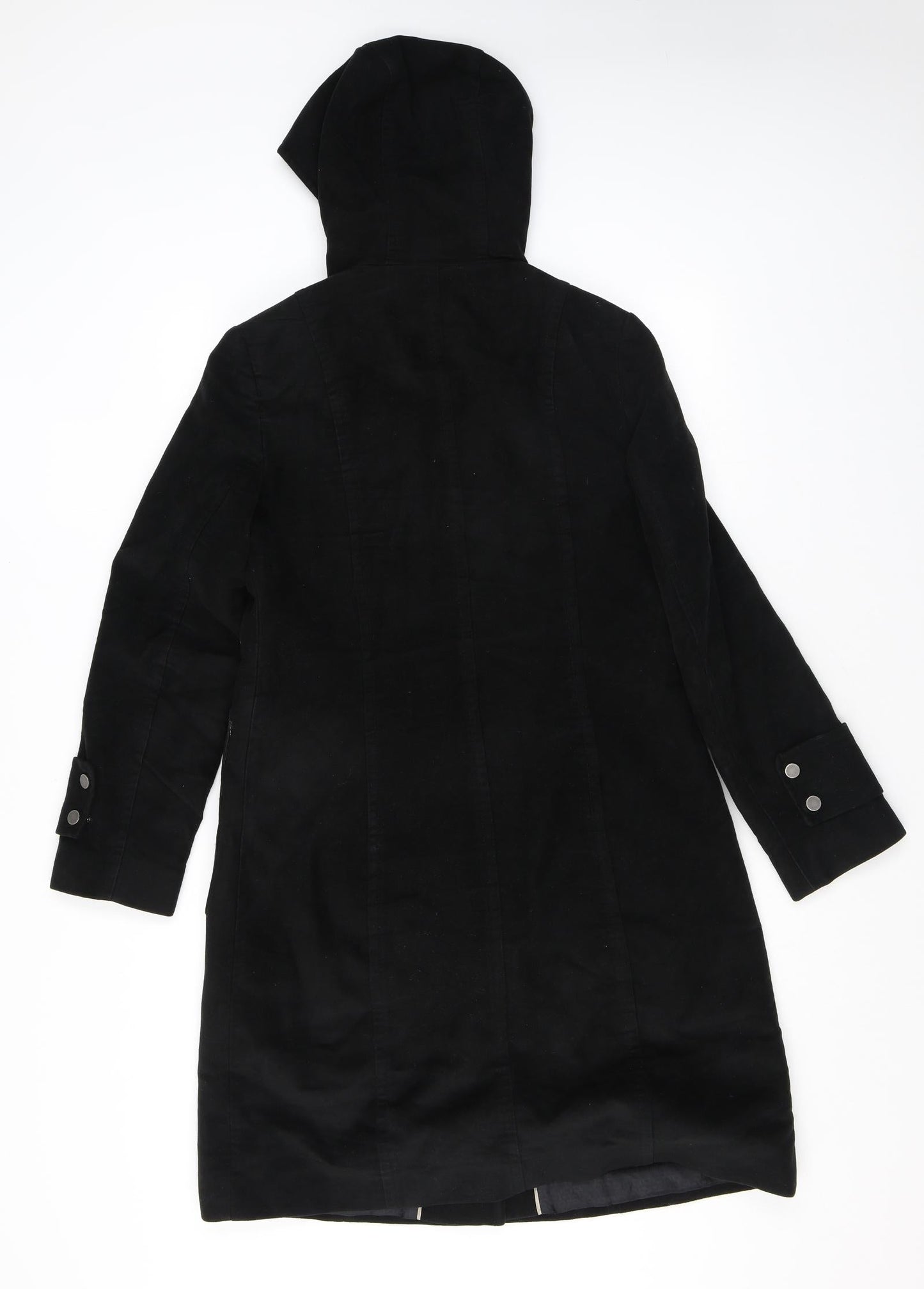 NEXT Womens Black Parka Coat Size 8 Snap