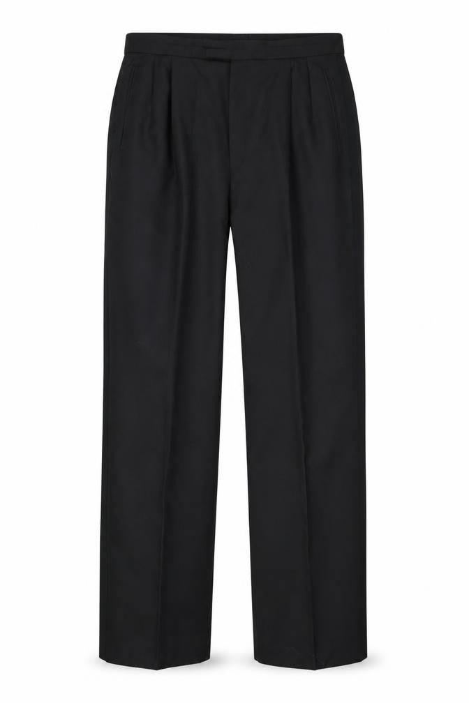 Executex Mens Black Polyester Trousers Size 36 in L31 in Regular Zip