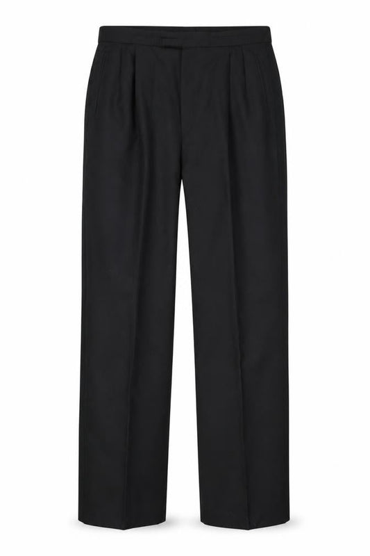 Executex Mens Black Polyester Trousers Size 36 in L31 in Regular Zip