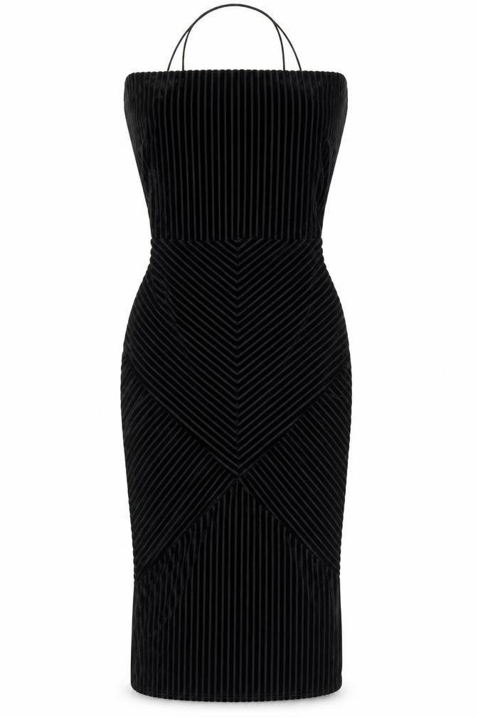 Missguided Womens Black Polyester Tank Dress Size 4 Square Neck Pullover - Open Back