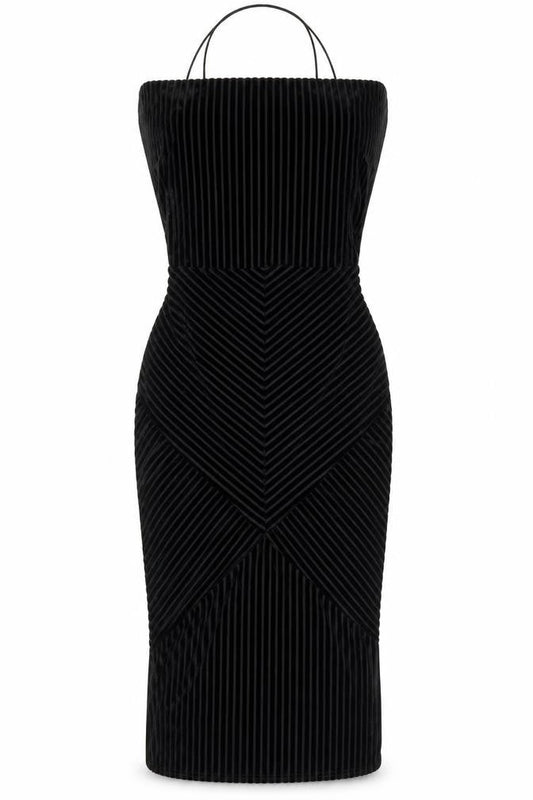 Missguided Womens Black Polyester Tank Dress Size 4 Square Neck Pullover - Open Back