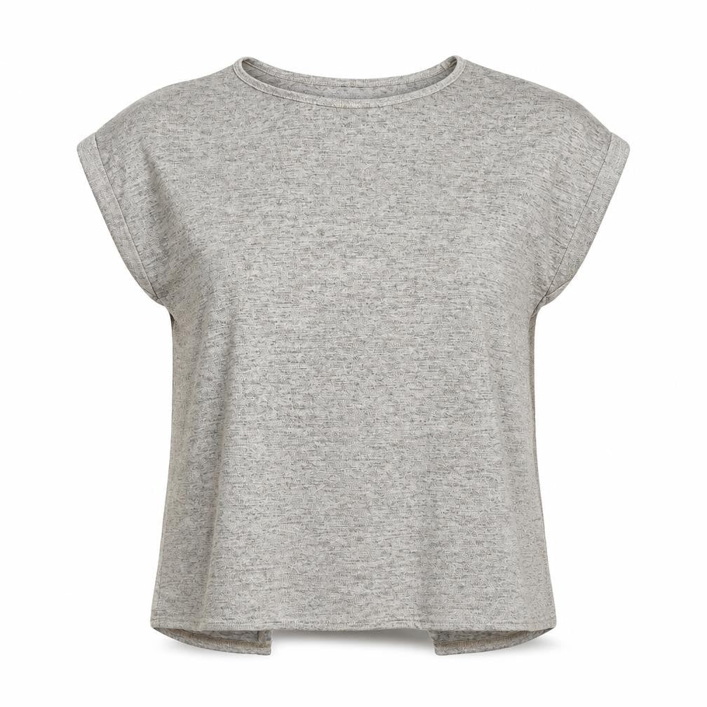 Warehouse Womens Brown Polyester Basic T-Shirt Size 14 Round Neck - Open Back