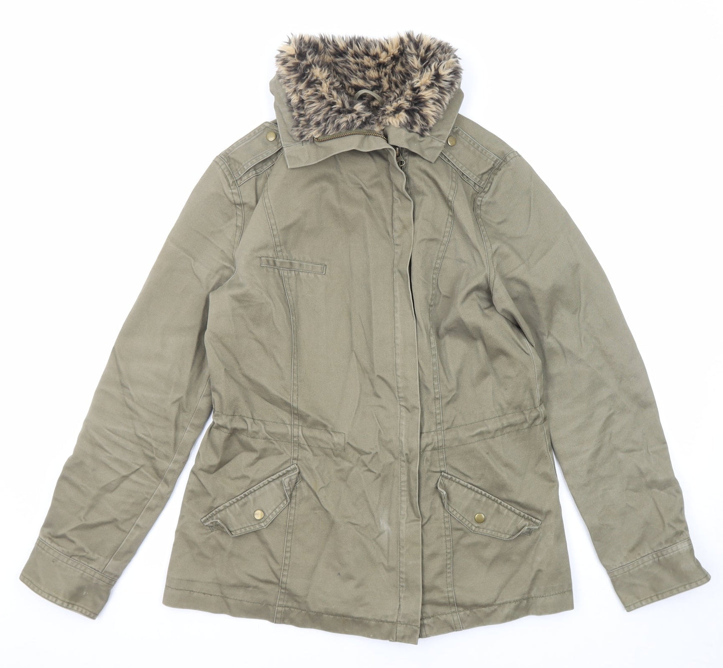 Oasis Womens Green Jacket Size S Zip