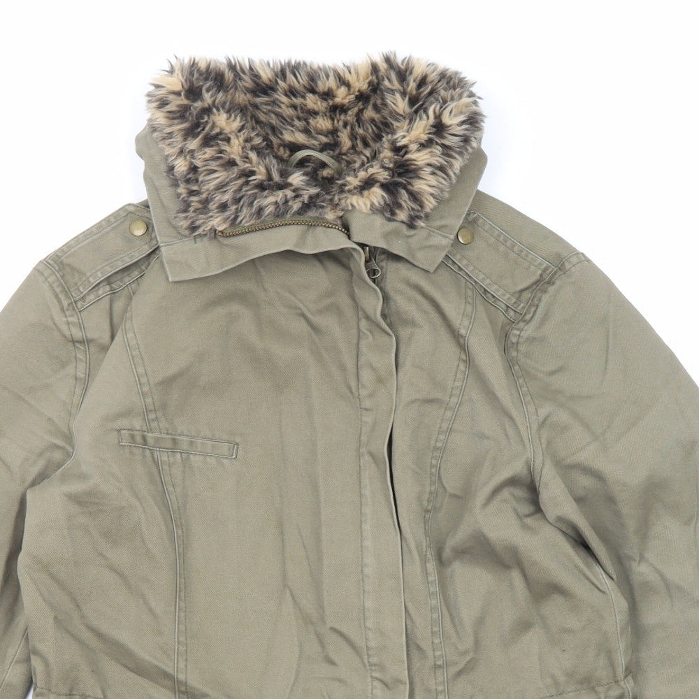 Oasis Womens Green Jacket Size S Zip