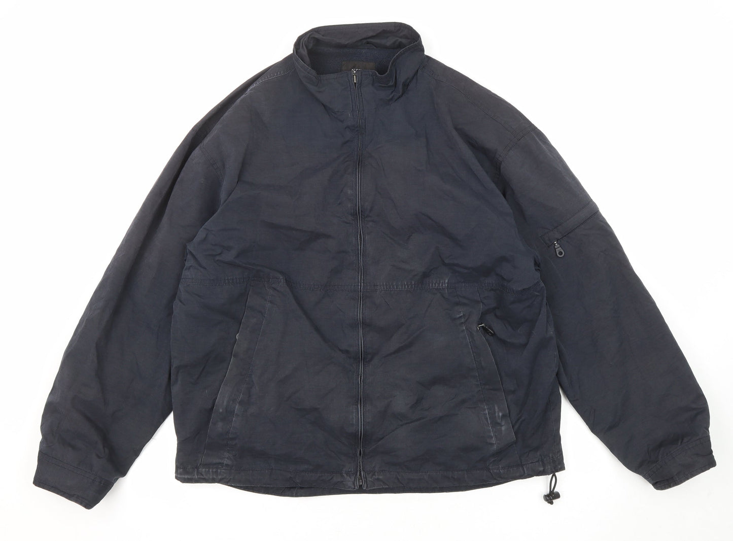 NEXT Mens Black Windbreaker Coat Size M Zip