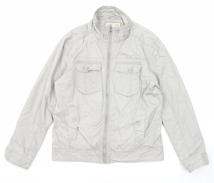 BHS Mens Grey Jacket Coat Size M Zip
