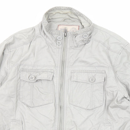 BHS Mens Grey Jacket Coat Size M Zip