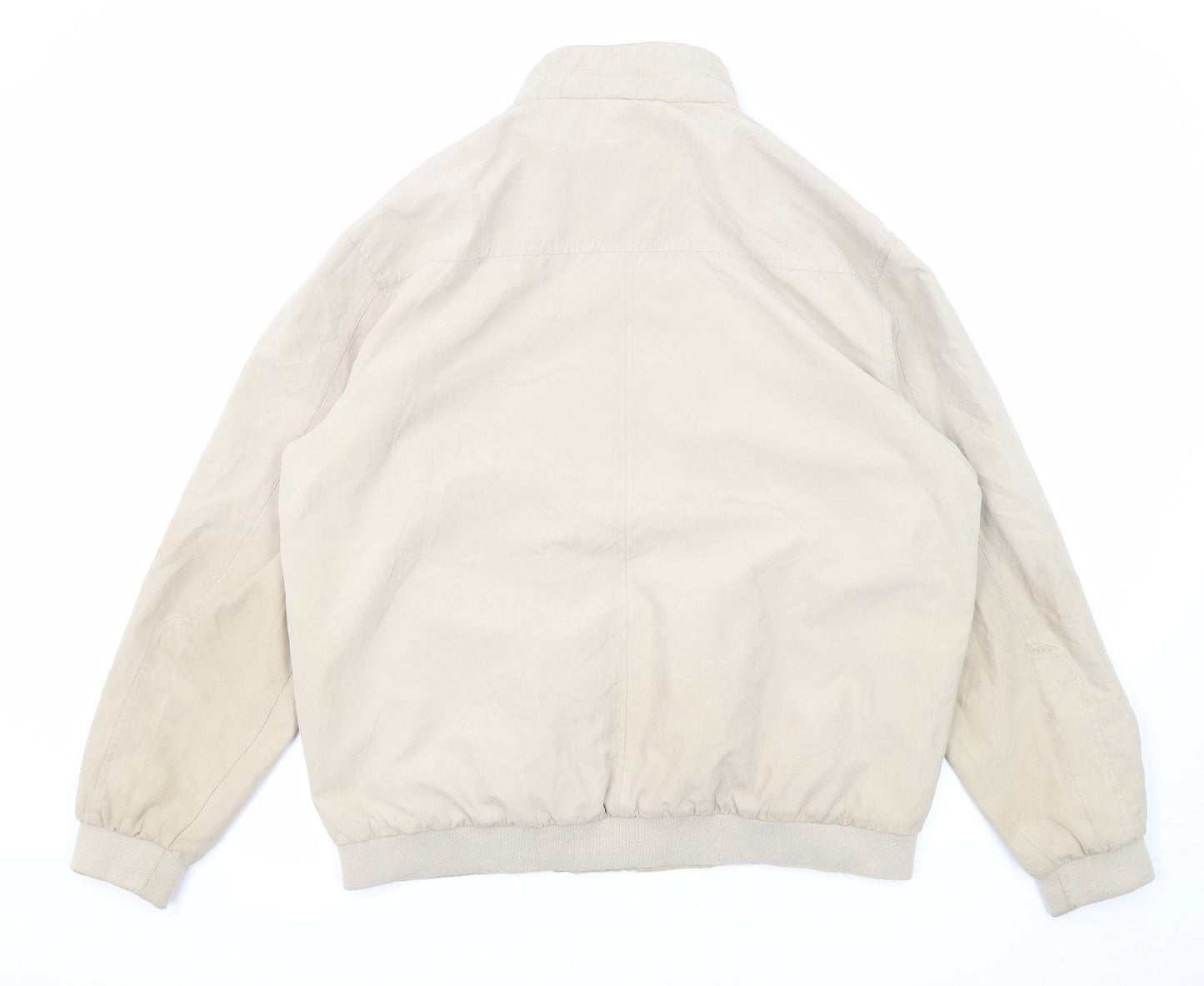 Lincoln Mens Beige Bomber Jacket Jacket Size XL Zip