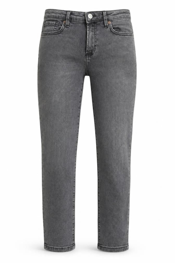 Mango Womens Grey Cotton Skinny Jeans Size 8 L25 in Regular Zip - Acid Wash Distressing