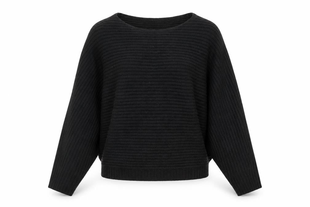 New Look Womens Black Round Neck Acrylic Pullover Jumper Size S