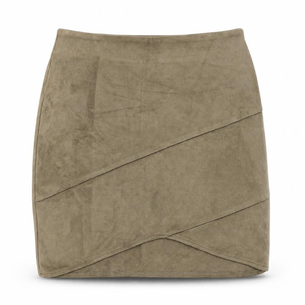Missguided Womens Green Polyester A-Line Skirt Size 8 Zip