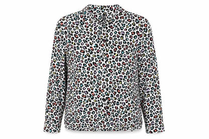 Divided by H&M Womens Multicoloured Animal Print Viscose Basic Button-Up Size 8 Collared - Leopard Print