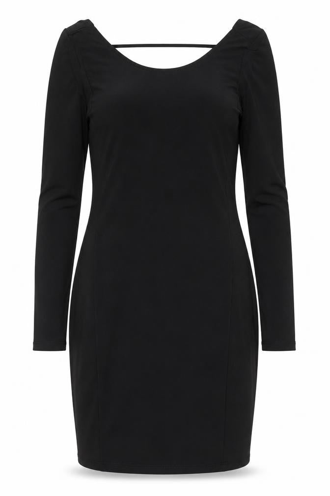 Lipsy Womens Black Polyester Bodycon Size 4 Boat Neck Pullover