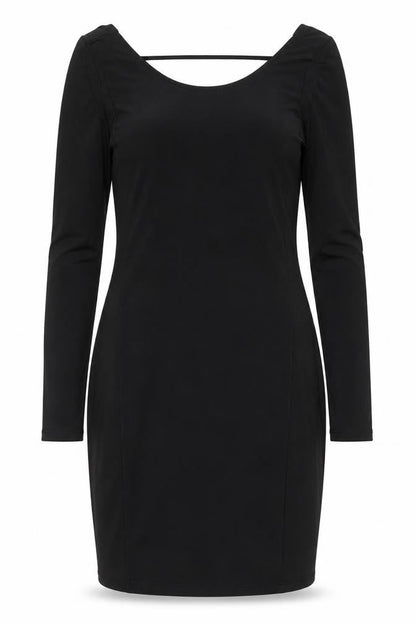 Lipsy Womens Black Polyester Bodycon Size 4 Boat Neck Pullover