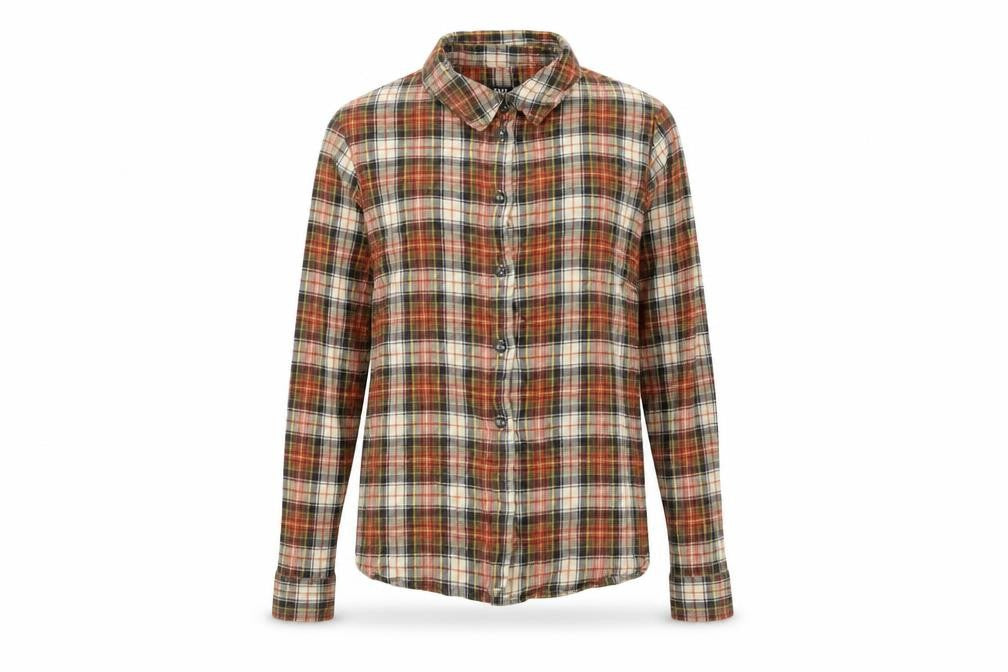 BDG Womens Orange Plaid Cotton Basic Button-Up Size M Collared