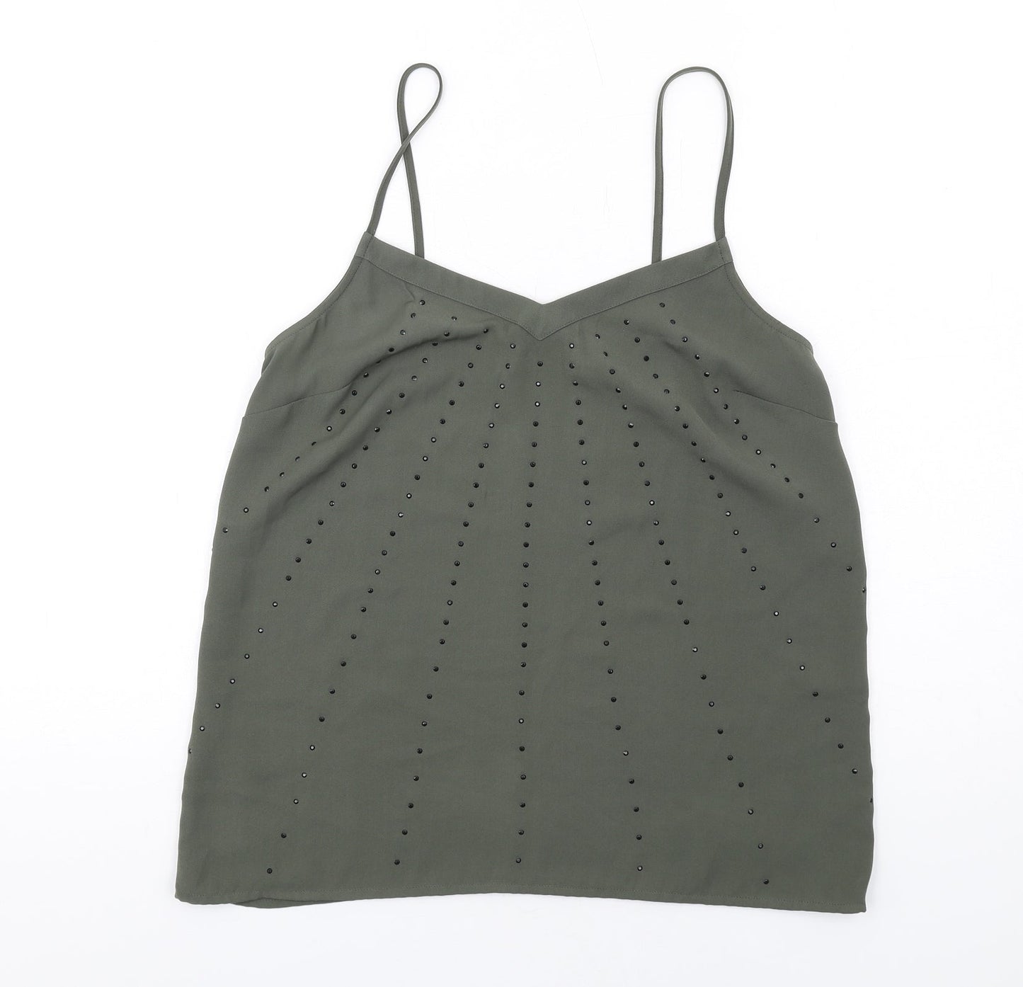 NEXT Womens Green Polyester Camisole Blouse Size 10 V-Neck