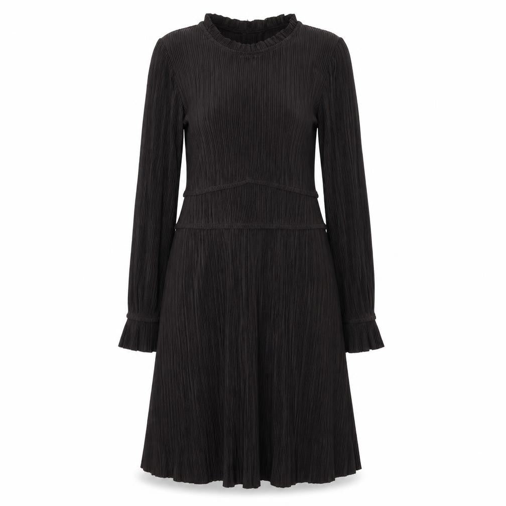 Zara Womens Black Polyester A-Line Size S Round Neck Pullover