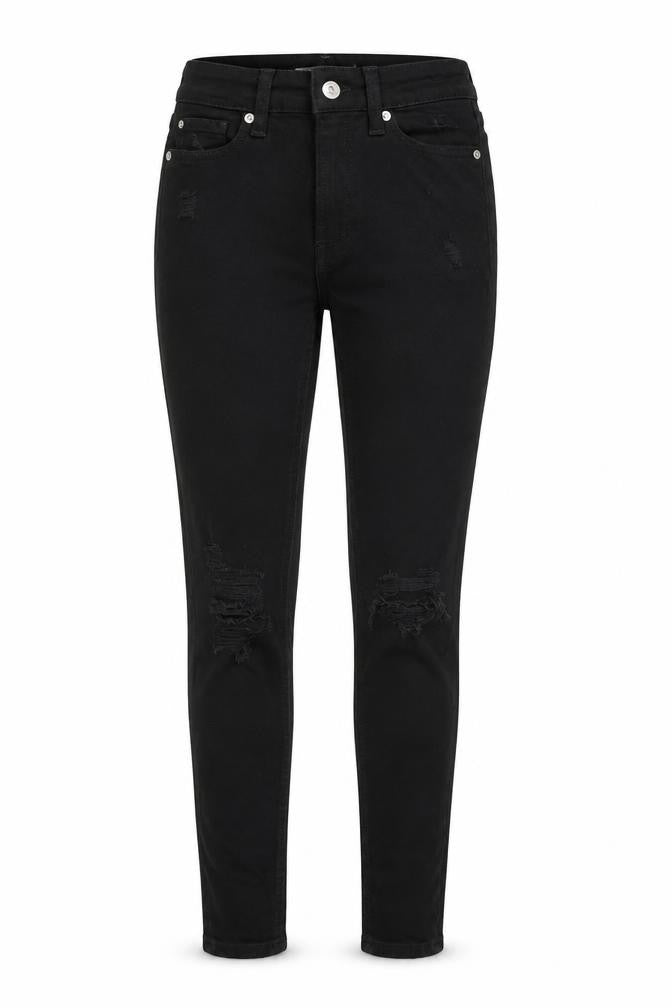 Denim & Co. Womens Black Cotton Skinny Jeans Size 6 L27 in Regular Zip