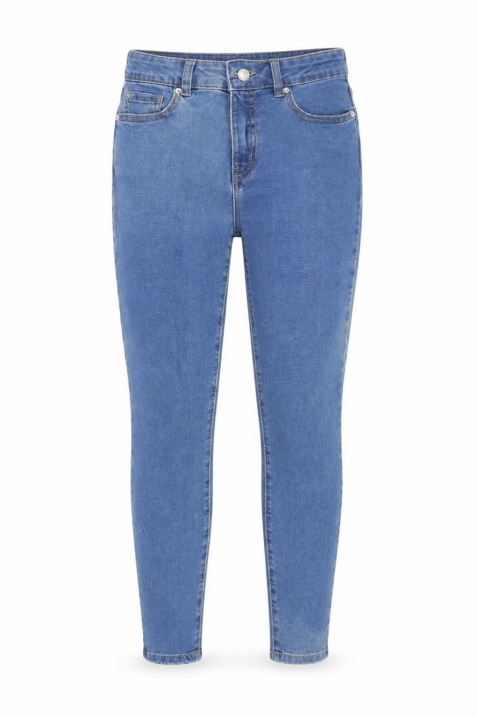 Marks & Spencer Womens Blue Cotton Skinny Jeans Size 10 L28 in Regular Zip