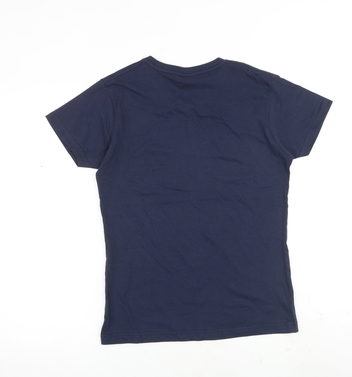 Urban Heritage Womens Blue Cotton Basic Tank Size S V-Neck