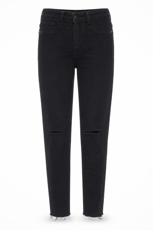 Zara Womens Black Cotton Skinny Jeans Size 6 L27 in Slim Zip - Raw Hem