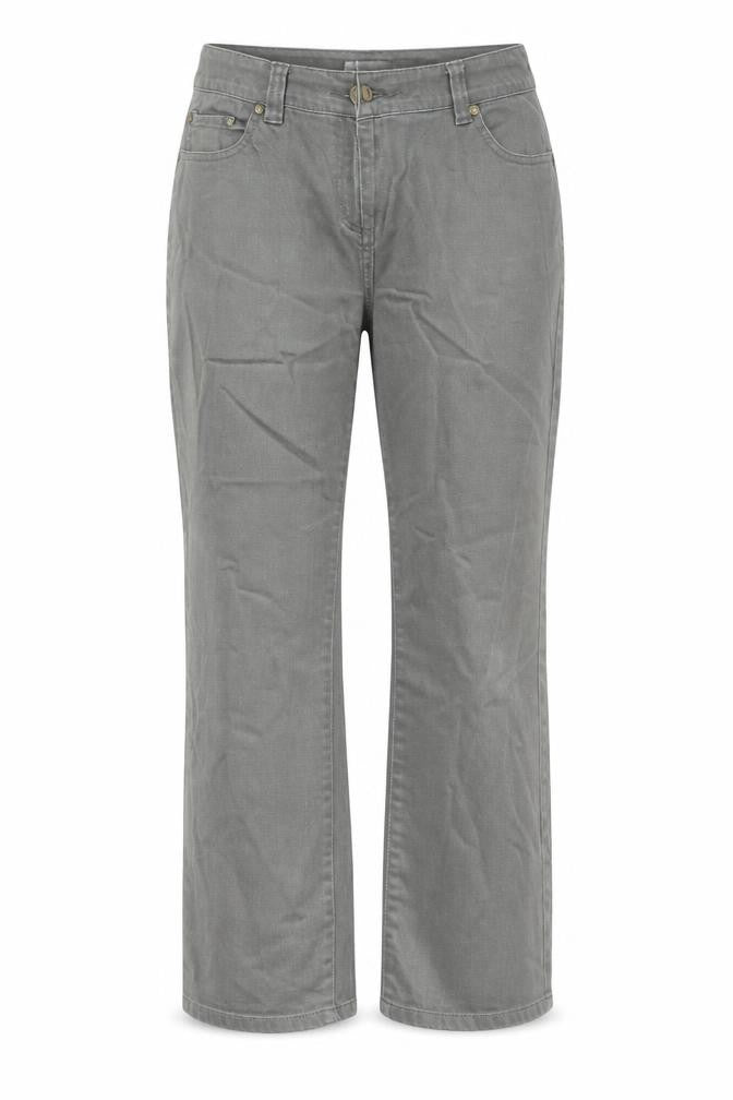 Country Casuals Womens Grey Cotton Straight Jeans Size 12 L27 in Regular Zip