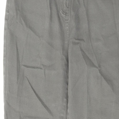 Country Casuals Womens Grey Cotton Straight Jeans Size 12 L27 in Regular Zip