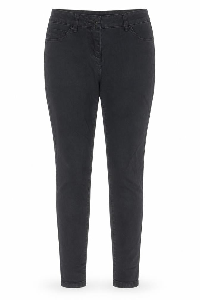 Next Womens Black Cotton Skinny Jeans Size 12 L27 in Regular Zip
