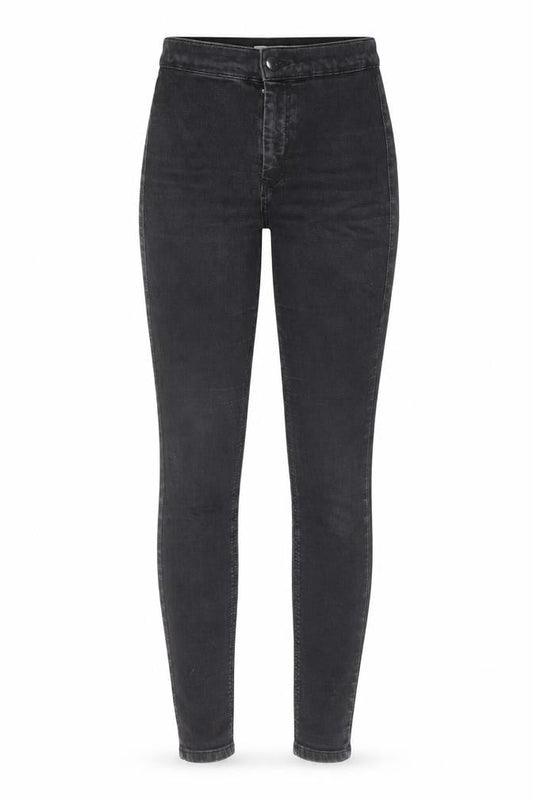 Topshop Womens Black Cotton Skinny Jeans Size 26 in L30 in Regular Zip