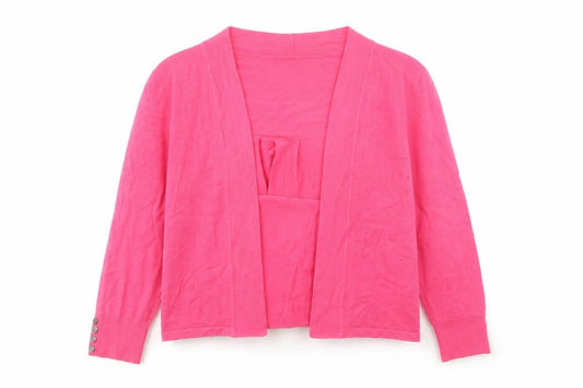 Wallis Womens Pink V-Neck Viscose Cardigan Jumper Size S