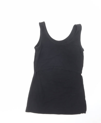 Boob Womens Black Cotton Basic Tank Size S Round Neck