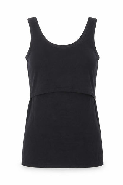 Boob Womens Black Cotton Basic Tank Size S Round Neck