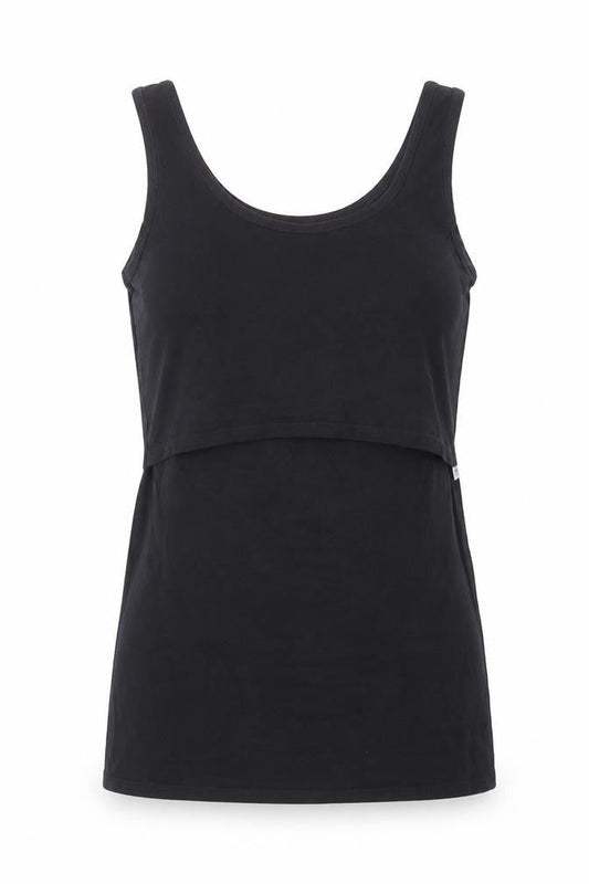 Boob Womens Black Cotton Basic Tank Size S Round Neck