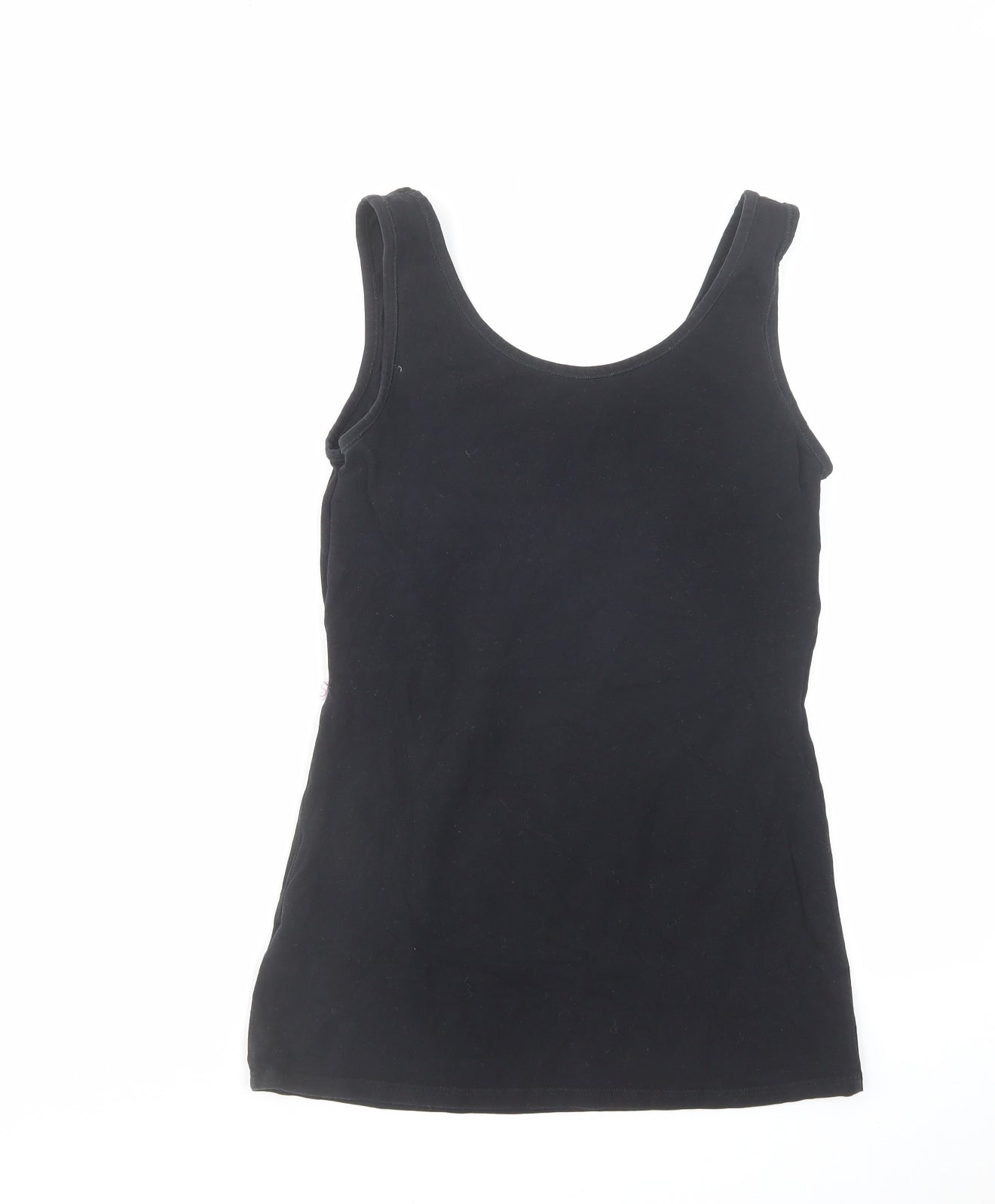 Boob Womens Black Cotton Basic Tank Size S Round Neck