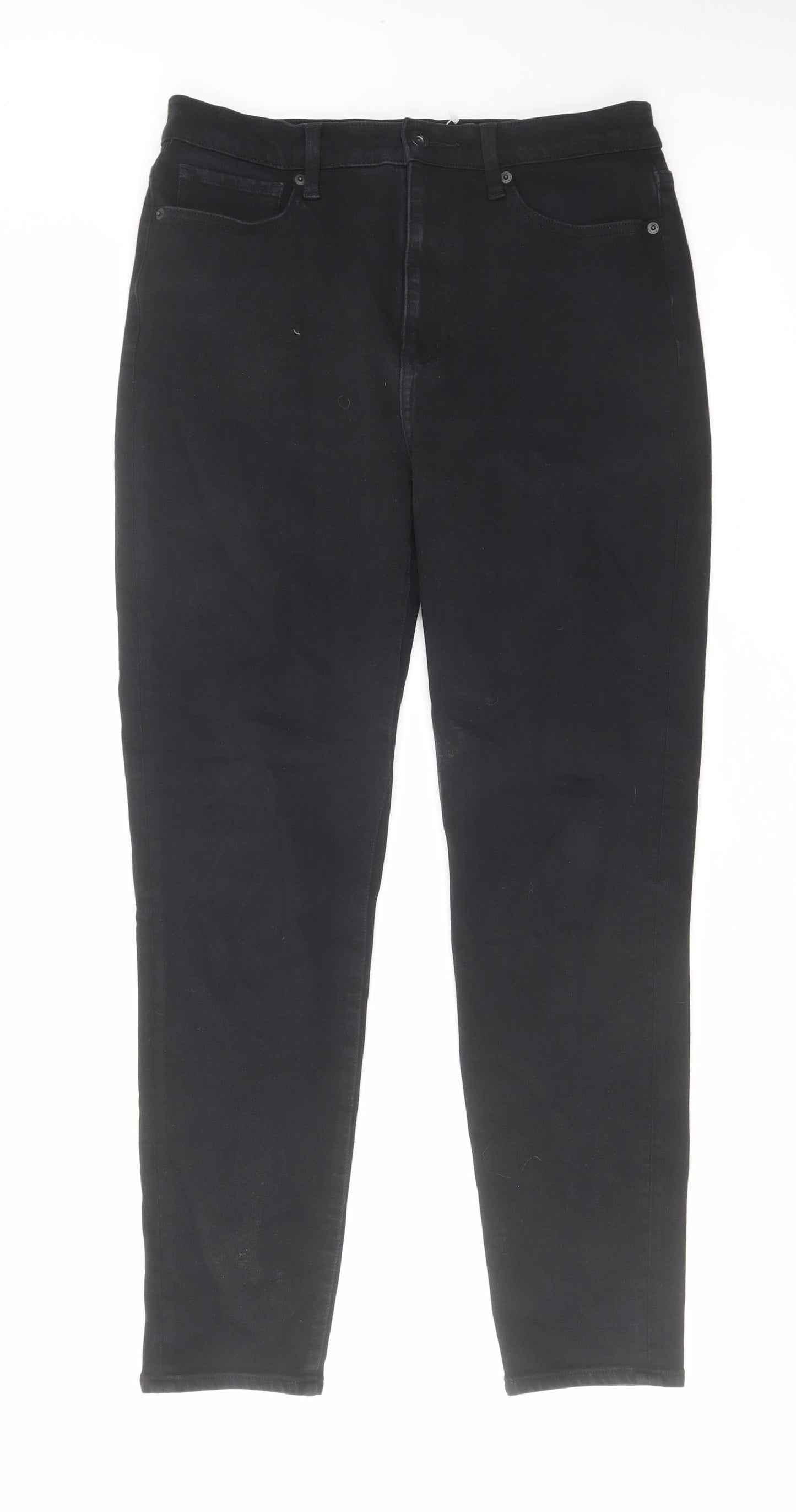 Uniqlo Womens Black Cotton Skinny Jeans Size 29 in L28 in Regular Zip