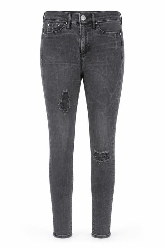 River Island Womens Grey Cotton Skinny Jeans Size 6 L29 in Regular Zip