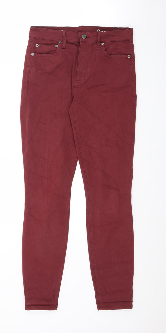 Gap Womens Red Cotton Skinny Jeans Size 28 in L29.5 in Regular Zip