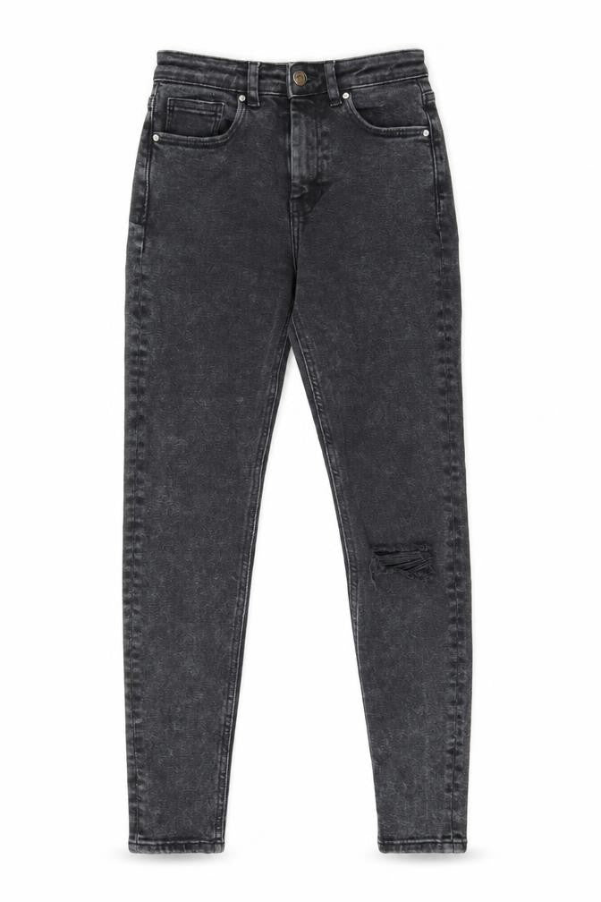 Denim & Co. Womens Black Cotton Skinny Jeans Size 8 L28 in Regular Zip
