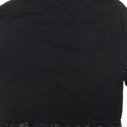 Next Womens Black Mock Neck Camel Pullover Jumper Size 10