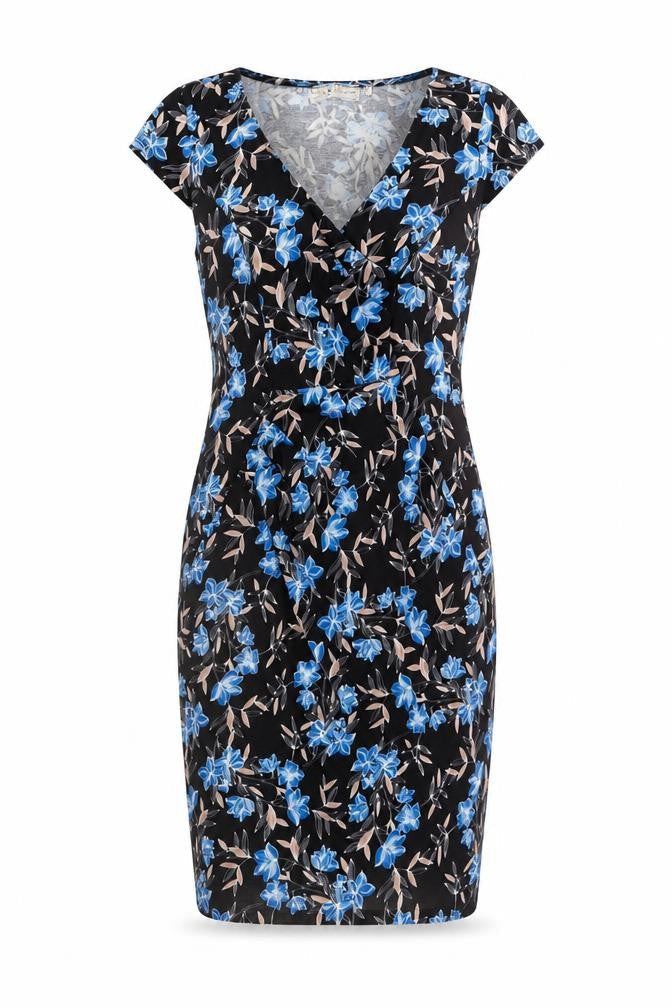 Dorothy Perkins Womens Multicoloured Floral Polyester Pencil Dress Size 12 V-Neck Pullover